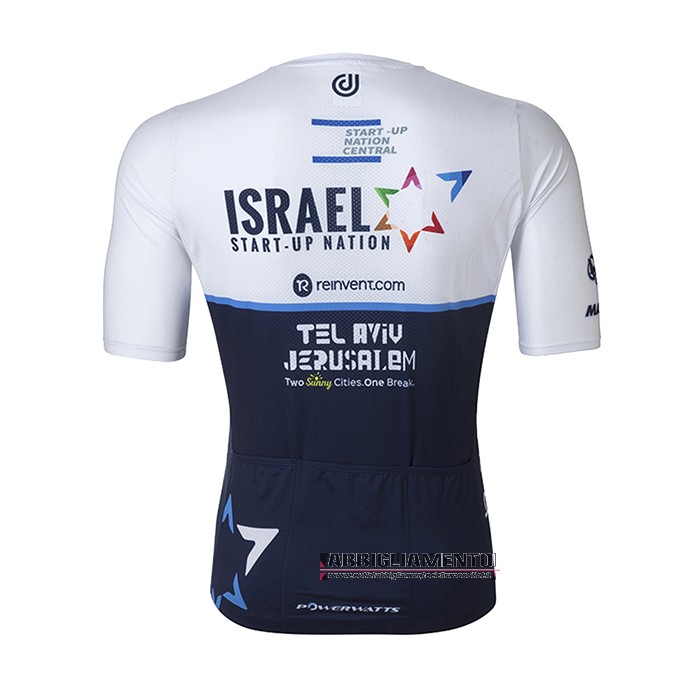 Abbigliamento Israel Cycling Academy 2021 Manica Corta e Pantaloncino Con Bretelle Academy Blu Bianco - Clicca l'immagine per chiudere